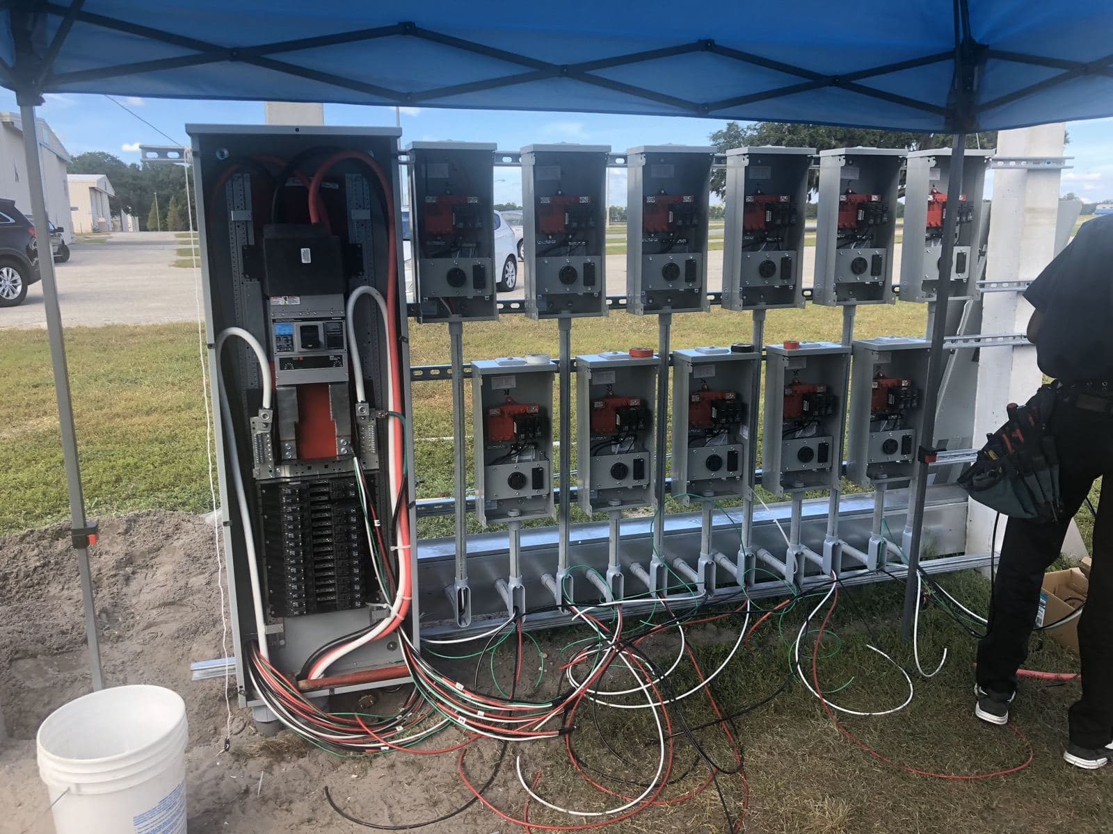 Multi-meter bank fabricated and wired on site